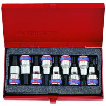 Rátűzőkulcs - crowa+bit készlet 1/2'' imbusz 3-14 mm 9 db-os King T.