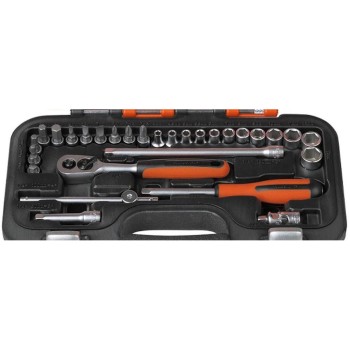 Dugókulcs készlet 1/4'' 6 lap 4-13 mm 29 db-os Bahco