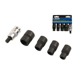 Fékjavító dugókulcs készlet 5 lapú - ötszögű 1/2'' 5 db-os - Laser Tools Fékjavító dugókulcs készlet 5 lapú - ötszögű 1/2'' 5 db-os - Laser Tools