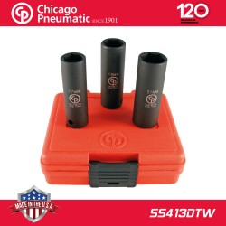 Légkulcsfej készlet 1/2'' 3 db 17-21 mm metrikus hosszú 6 l. - Chicago
