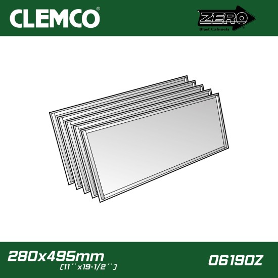 Homokfúvó szekrényhez 5 db-os gyári kopófólia 280x495 mm - Clemco Zero