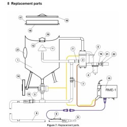 Homokfúvó géphez CLEMCO Záró Kúp tengellyel - P-2 POP-UP VALVE + shaft Homokfúvó géphez CLEMCO Záró Kúp tengellyel - P-2 POP-UP VALVE + shaft