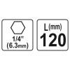 YATO Bithegy-tartó 120 mm 1/4' (YT-04671) YATO Bithegy-tartó 120 mm 1/4' (YT-04671)
