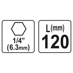 YATO Bithegy-tartó 120 mm 1/4' (YT-04671)