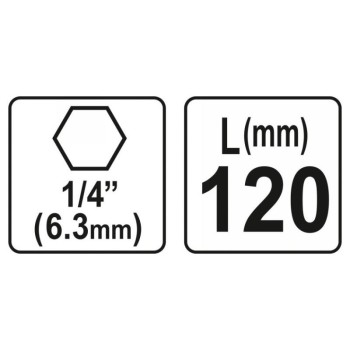 YATO Bithegy-tartó 120 mm 1/4' (YT-04671)