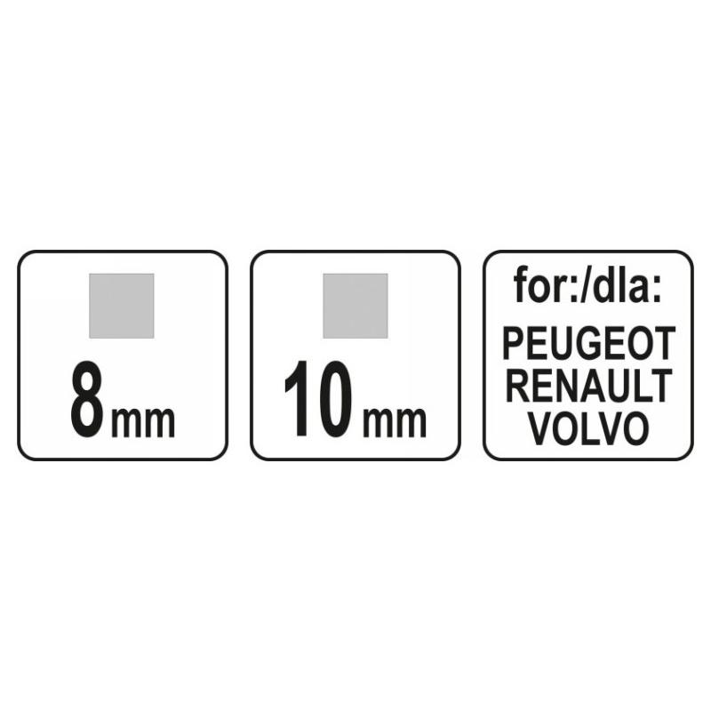 YATO Olajleeresztő kulcs 8 x 10 mm (Peugeot, Renault, Volvo) (YT-05995)