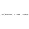 YATO L-alakú hajtókar 3/4' 400 x 100 mm CrV (YT-13475)