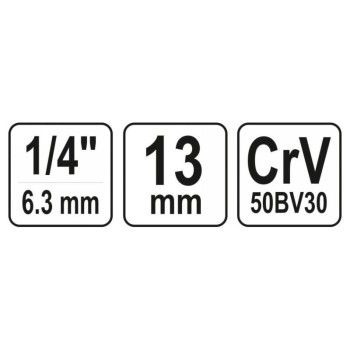 YATO Dugókulcs 1/4' 13 mm CrV (YT-14129)