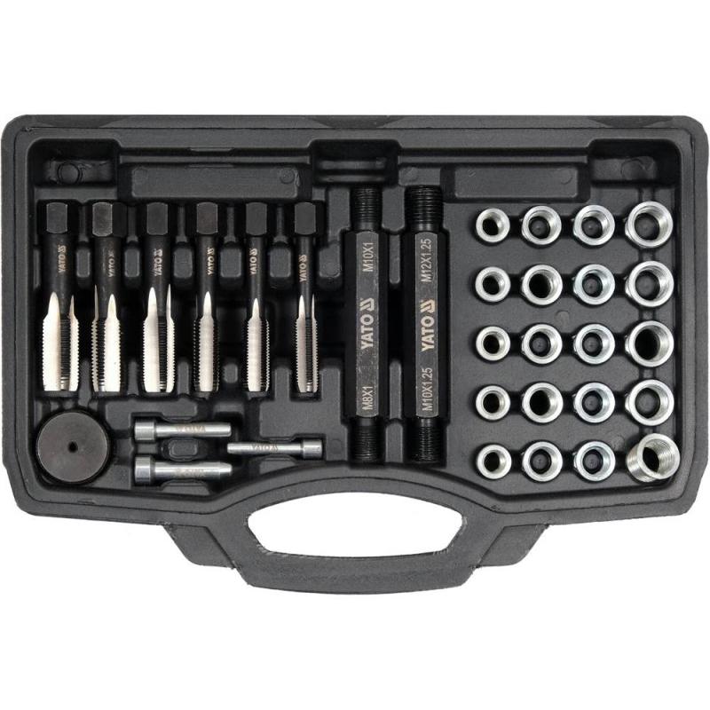 YATO Izzítógyertya menetjavító készlet 33 részes (YT-17710) YATO Izzítógyertya menetjavító készlet 33 részes (YT-17710)