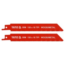 YATO Szablyafűrészlap 150 mm/18TPI bimetál (2 db/cs) (YT-33931) YATO Szablyafűrészlap 150 mm/18TPI bimetál (2 db/cs) (YT-33931)