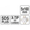 YATO Kőzetfúró 5,0 x 160/100 mm négyélű SDS-Plus (YT-41935)