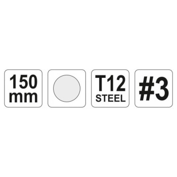YATO Kerek reszelő 150 mm / #3 finom (YT-62358)