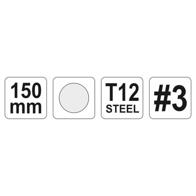 YATO Kerek reszelő 150 mm / #3 finom (YT-62358)