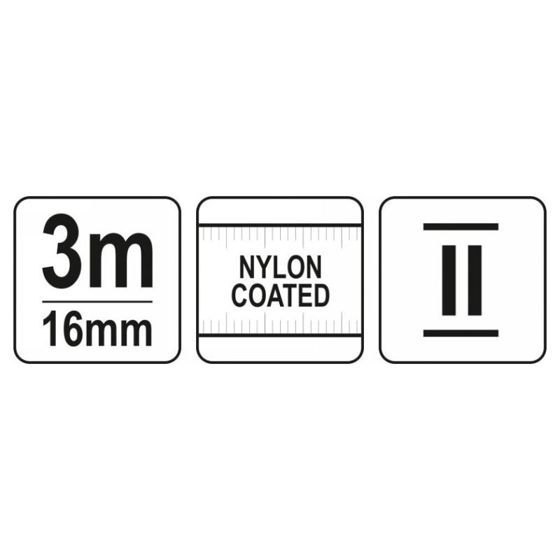 YATO Mérőszalag 3 m x 16 mm (YT-71151)