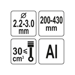 YATO Fűkasza damilfej 2,2-3,0 mm alumínium (YT-85111)