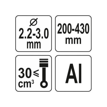 YATO Fűkasza damilfej 2,2-3,0 mm alumínium (YT-85111)