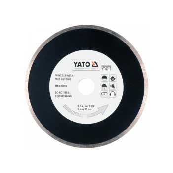 YATO Gyémánt vágókorong 180 x 2,2 x 5,3 x 25,4 mm folytonos (YT-6016)