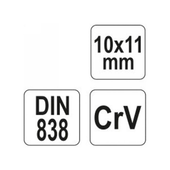 YATO Hajlított csillagkulcs 10 x 11 mm CrV (YT-03952)