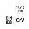 YATO Hajlított csillagkulcs 14 x 15 mm CrV (YT-03954) YATO Hajlított csillagkulcs 14 x 15 mm CrV (YT-03954)