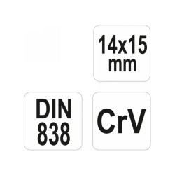 YATO Hajlított csillagkulcs 14 x 15 mm CrV (YT-03954) YATO Hajlított csillagkulcs 14 x 15 mm CrV (YT-03954)