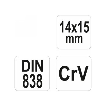 YATO Hajlított csillagkulcs 14 x 15 mm CrV (YT-03954)