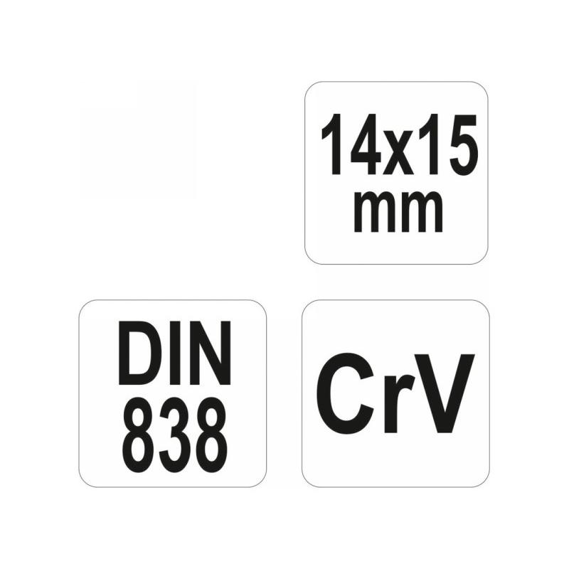 YATO Hajlított csillagkulcs 14 x 15 mm CrV (YT-03954) YATO Hajlított csillagkulcs 14 x 15 mm CrV (YT-03954)