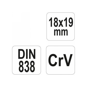 YATO Hajlított csillagkulcs 18 x 19 mm CrV (YT-03956) YATO Hajlított csillagkulcs 18 x 19 mm CrV (YT-03956)