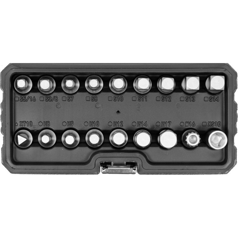 YATO Olajleeresztő kulcs készlet 18 részes 3/8' CrV (YT-05991)