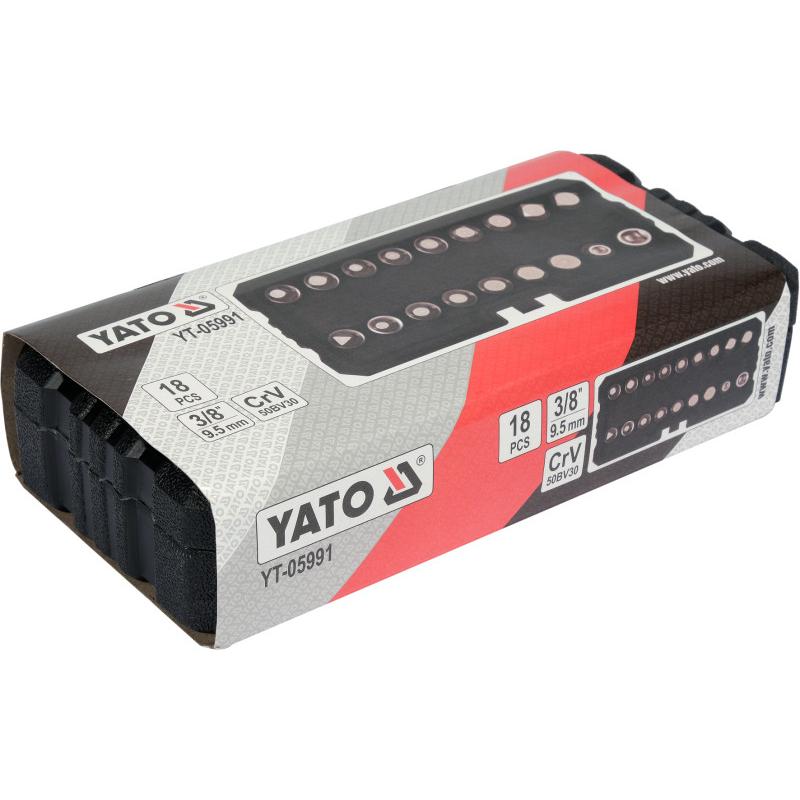 YATO Olajleeresztő kulcs készlet 18 részes 3/8' CrV (YT-05991)