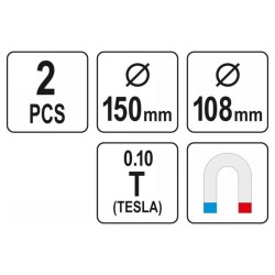 YATO Mágnestál készlet 2 részes 108, 150 mm (YT-08302)