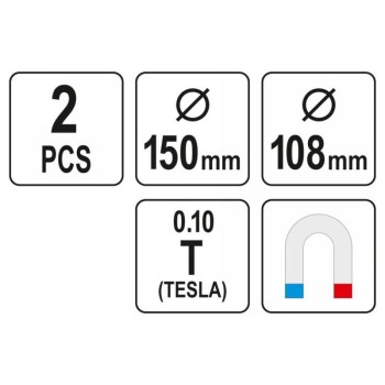 YATO Mágnestál készlet 2 részes 108, 150 mm (YT-08302)