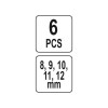 YATO Csaptelep kulcs készlet 6 részes (YT-24780)