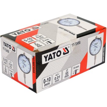 YATO Analóg indikátor óra 0-10/ 0,01 mm mágneses (YT-72450)
