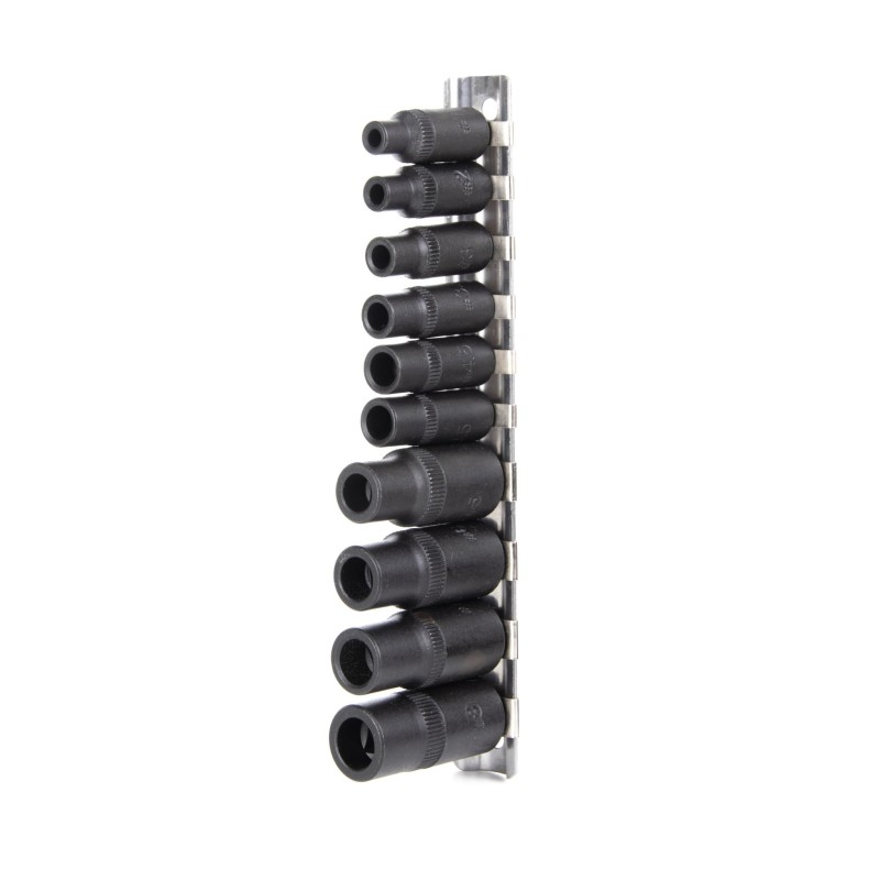 Adapter készlet menetfúrókhoz 10 db-os 4 lapú M1.5-M12 -mágneses (MK6181)