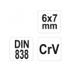 YATO Hajlított csillagkulcs 6 x 7 mm CrV (YT-03950)