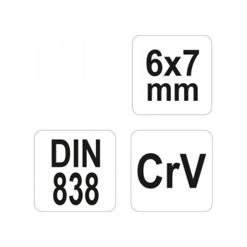 YATO Hajlított csillagkulcs 6 x 7 mm CrV (YT-03950)