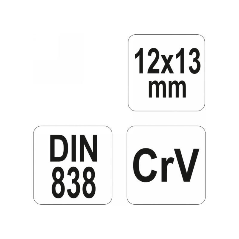 YATO Hajlított csillagkulcs 12 x 13 mm CrV (YT-03953)
