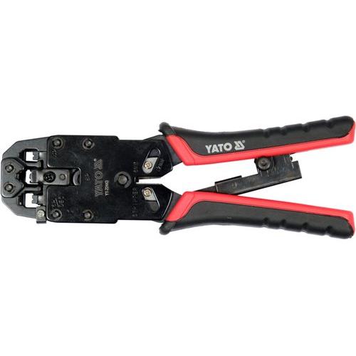 YATO Krimpelő fogó 205 mm UTP hálózati/RJ45 és telefon/RJ10, RJ11, RJ12 csatlakozókhoz (YT-22443) YATO Krimpelő fogó 205 mm UTP hálózati/RJ45 és telefon/RJ10, RJ11, RJ12 csatlakozókhoz (YT-22443)