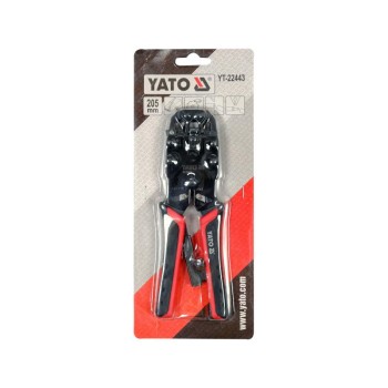 YATO Krimpelő fogó 205 mm UTP hálózati/RJ45 és telefon/RJ10, RJ11, RJ12 csatlakozókhoz (YT-22443)