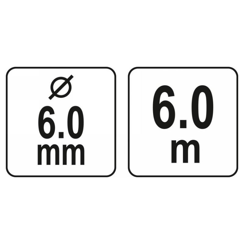 YATO Csőtisztító spirál fúrógépre csatlakoztatható 6 m (YT-24990)