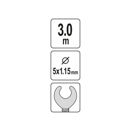 YATO Csőtisztító spirál 3 m/ 5 mm (YT-25001) YATO Csőtisztító spirál 3 m/ 5 mm (YT-25001)