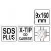 YATO Kőzetfúró 9 x 160/100 mm négyélű SDS-Plus (YT-41939)