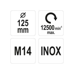 YATO Döntött körkefe M14 125 mm inox (YT-47612) YATO Döntött körkefe M14 125 mm inox (YT-47612)