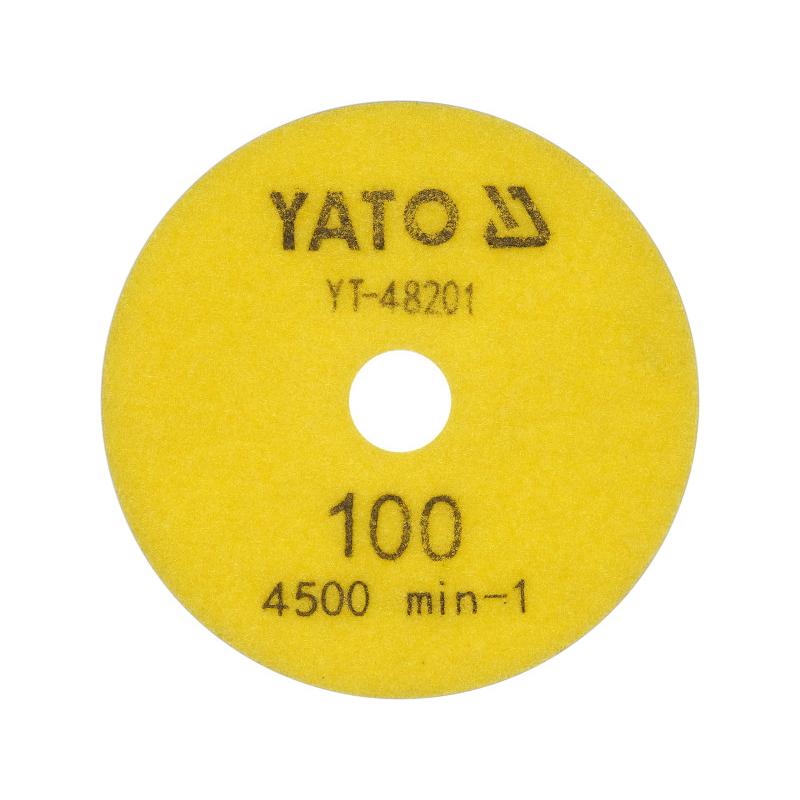 YATO Tépőzáras gyémánt csiszoló és polírozókorong 100 mm / P100 vizes/száraz (YT-48201)