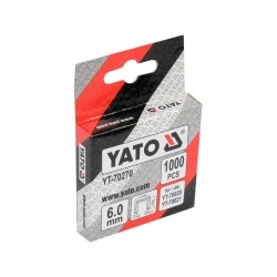 YATO Tűzőkapocs 6 mm (1000 db/cs) (YT-70270) YATO Tűzőkapocs 6 mm (1000 db/cs) (YT-70270)