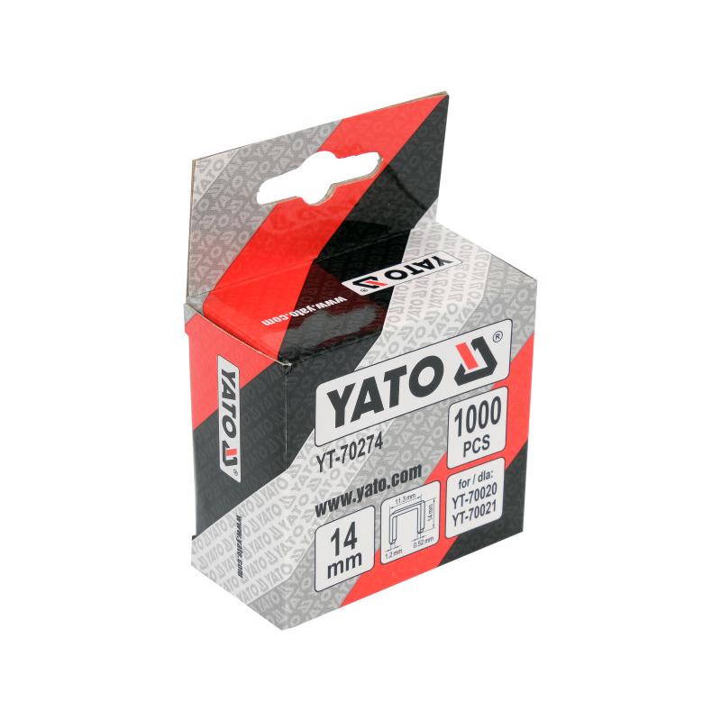 YATO Tűzőkapocs 14 mm (1000 db/cs) (YT-70274) YATO Tűzőkapocs 14 mm (1000 db/cs) (YT-70274)