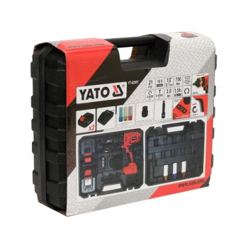 YATO Akkus ütvecsavarozó készlet 21 részes 1/2' 700 Nm 18 V Li-Ion (2 x 3,0 Ah akku és töltő) (YT-82807) YATO Akkus ütvecsavarozó készlet 21 részes 1/2' 700 Nm 18 V Li-Ion (2 x 3,0 Ah akku és töltő) (YT-82807)