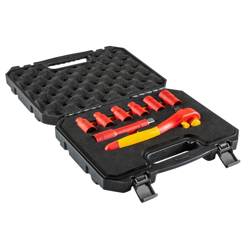 Dugókulcskészlet, 1/2'', 1000V, szigetelt 8db (01-307)