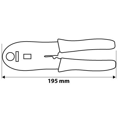 Krimpelő-, kábelsarufogó 4P 6P 8P (01-501)