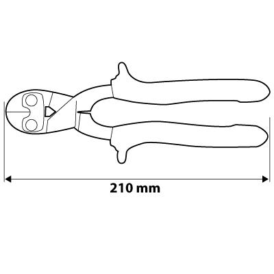 DRÓTVÁGÓ Fogó 210MM, 6MM (01-518)